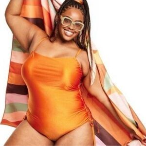 Vibrant Orange Swimsuit